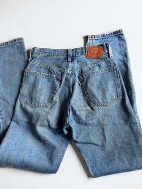 Levis 501 Distressed Jeans W24 Straight Leg Vintage Style Denim